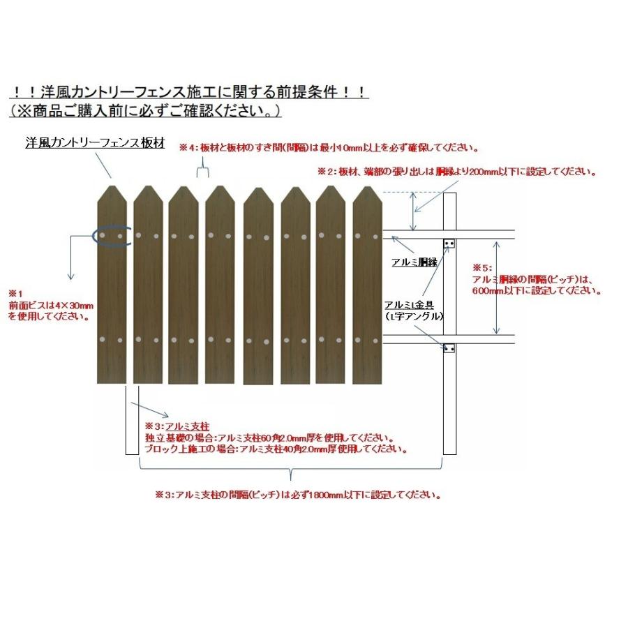 商品名：アルミ胴縁（洋風カントリーフェンス用）/サイズ：25×40 