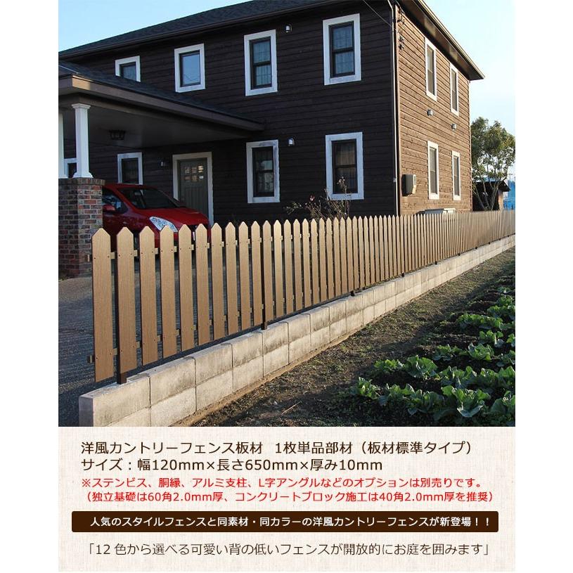 洋風カントリーフェンス板材 1枚単品部材（板材標準タイプ）/幅120×長 