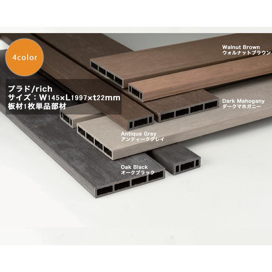 新色発売！】プラドrichフェンス板材 W145xL1997xt22mm 3.62kg/1枚
