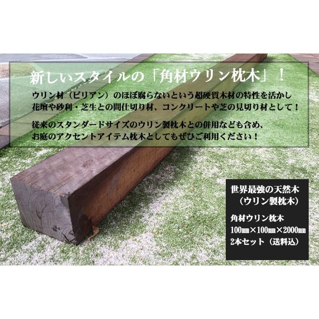世界最強の天然木の枕木 2本セット ウリン材製 角材ウリン枕木 W100 H100 L00 高耐久 最強の木材 間仕切り 見切り材 東京ガーデニングスタイル 通販 Yahoo ショッピング