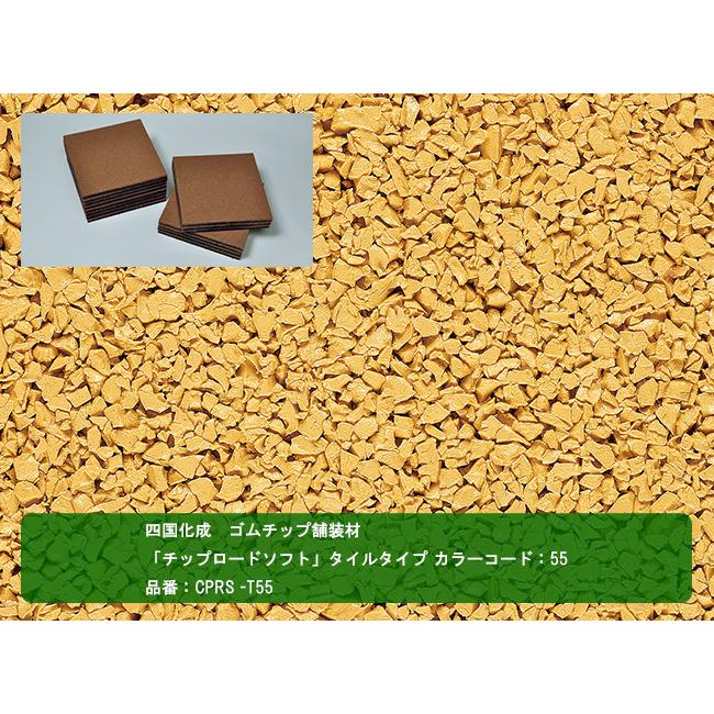 四国化成 ゴムチップ舗装材】チップロードソフト タイルタイプ カラー 