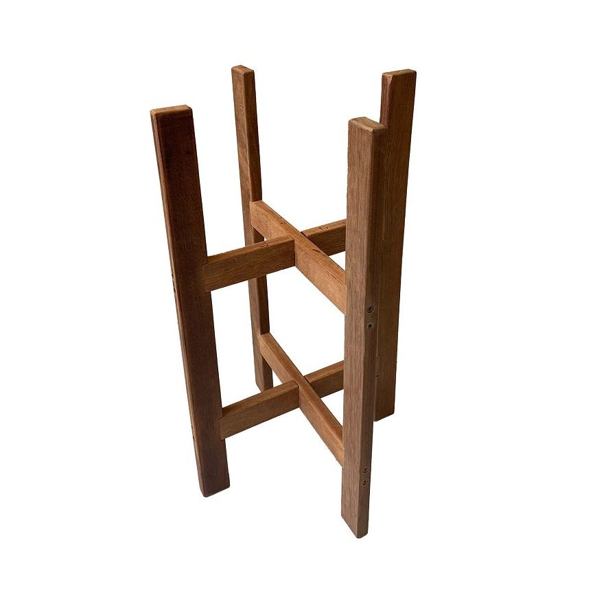 【天然木ウリン材】ウリン製プランタースタンド 幅約270mm×奥行き約270mm×高さ約600mm【プランタースタンド 木製プランタースタンド 花台 鉢植台 鉢植置き】の画像
