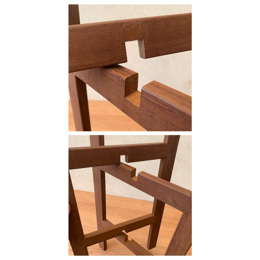 【天然木ウリン材】ウリン製プランタースタンド 幅約270mm×奥行き約270mm×高さ約600mm【プランタースタンド 木製プランタースタンド 花台 鉢植台 鉢植置き】の画像