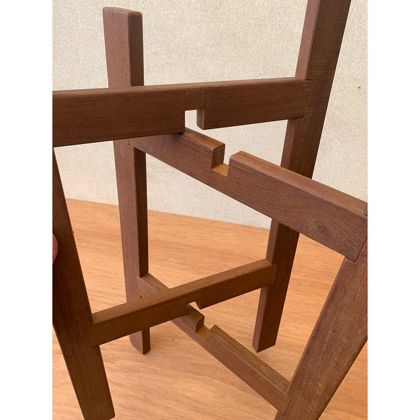【天然木ウリン材】ウリン製プランタースタンド 幅約270mm×奥行き約270mm×高さ約600mm【プランタースタンド 木製プランタースタンド 花台 鉢植台 鉢植置き】の画像
