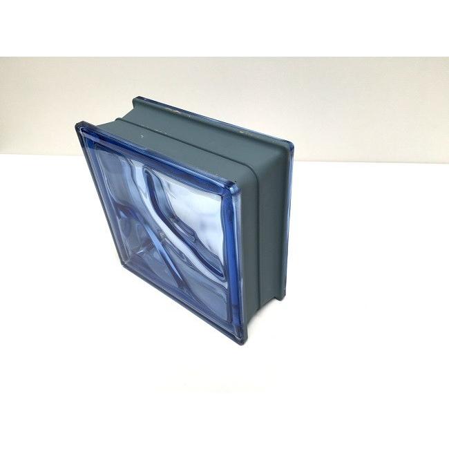 ガラスブロック　コバルトブルー色　30個セット商品（W190×H190×D80mm）