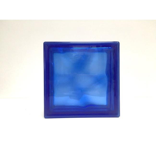 ガラスブロック クリスタルコバルトブルー 25個セット商品（W190×H190×D80mm）