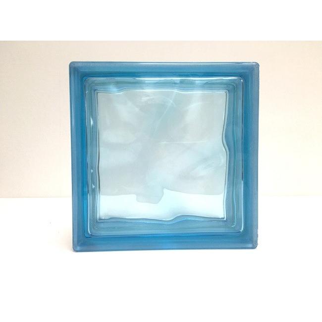 ガラスブロック クリスタルマリンブルー 45個セット商品（W190×H190×D80mm）