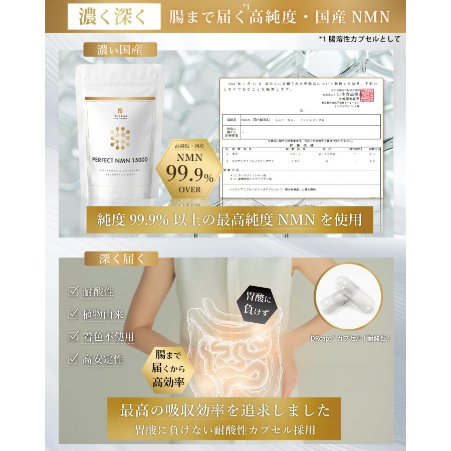 Hare Bare NMN サプリ 完璧な 15000mg レスベラトロール Hare Bare NMN サプリ 完璧な 15000mg レスベラトロール