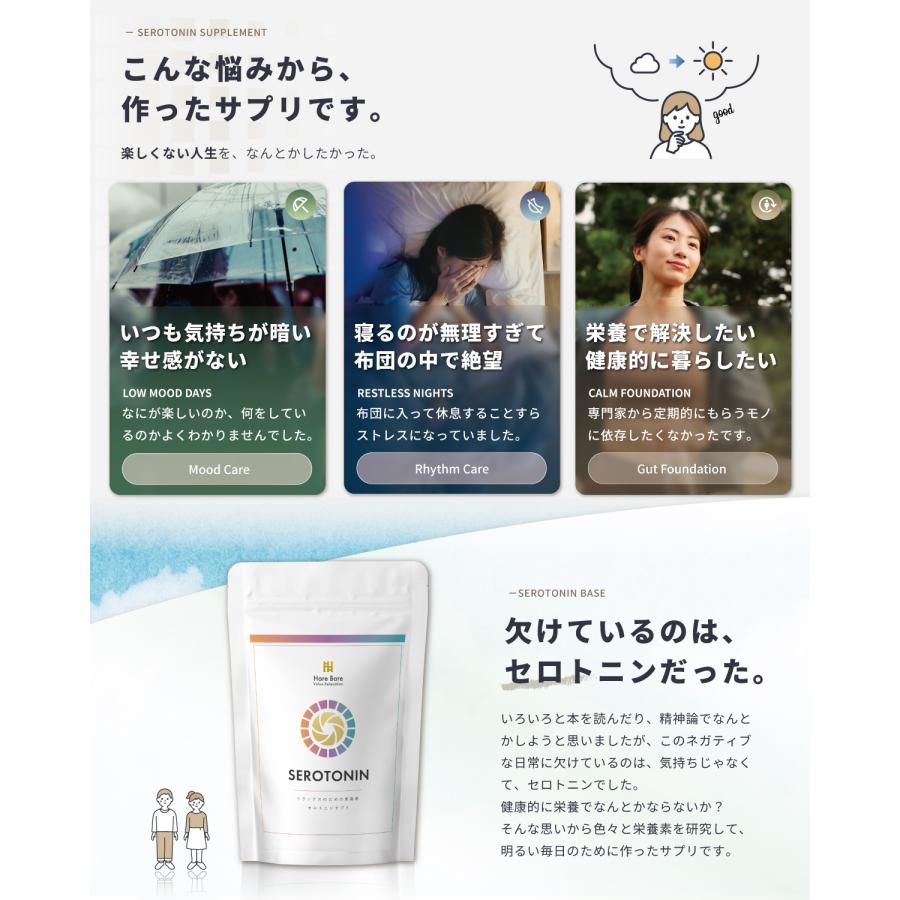 Hare Bare（ハレバレ） 【朝を元気に、夜をゆっくり】セロトニン
