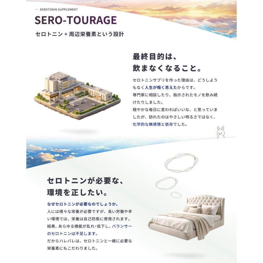 Hare Bare（ハレバレ） 【朝を元気に、夜をゆっくり】セロトニン