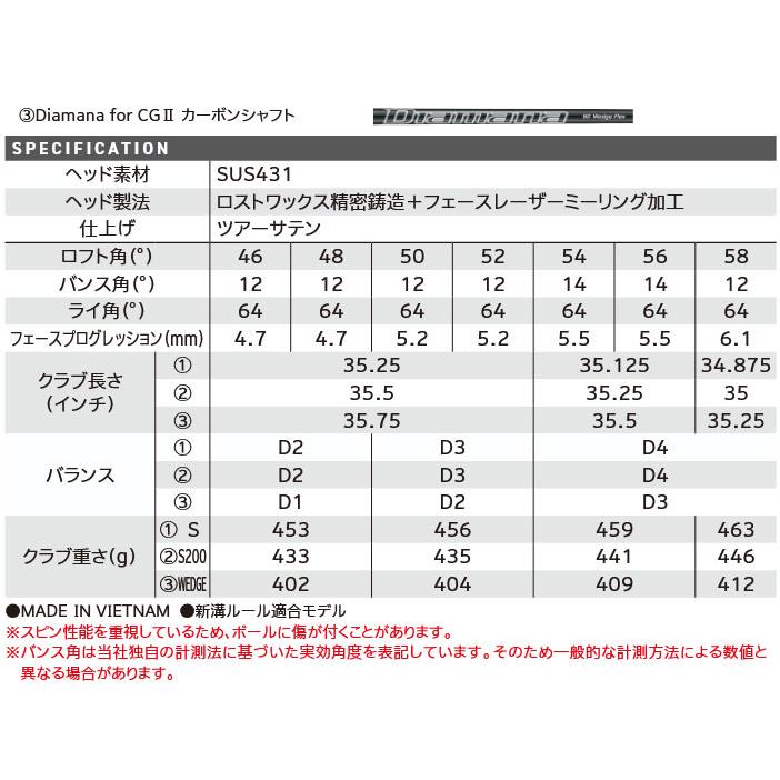 クリーブランドゴルフ(Cleveland Golf) ウエッジ CVX2 ZIPCORE Diamana for CGII ディアマナ カーボンシャフトメンズ 右利きの画像