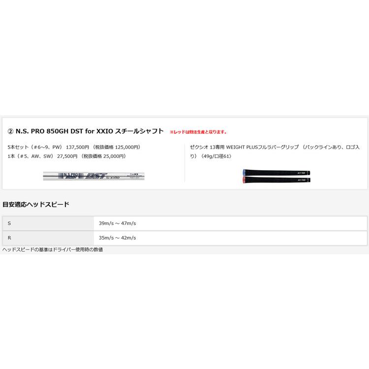 XXIO 13 ゼクシオ13 アイアンセット 5本(#6〜9、PW) スチールシャフト
