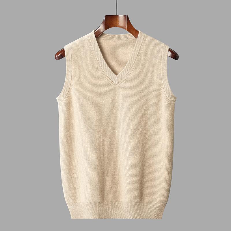 カシミヤ100％ メンズ Vネック ベスト ノースリーブセーター ニット ノースリーブ カシミヤセーター cashmere カシミヤ カシミア セーター  紳士 男性｜tokyo-happyland｜03