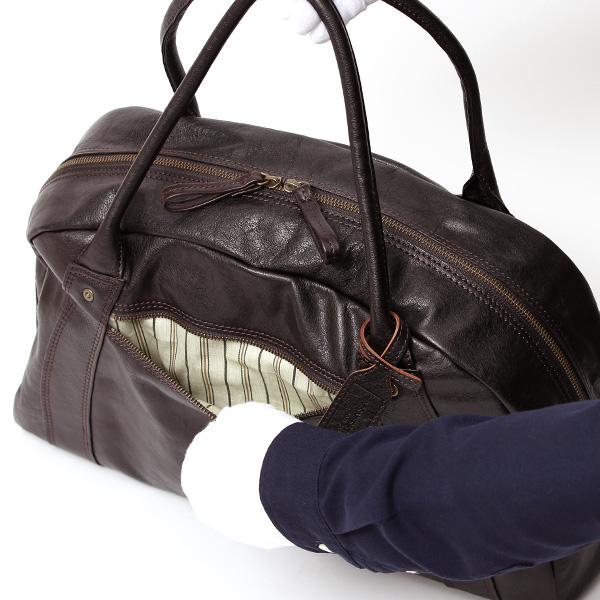 beau dessin ボストンバッグ ブラウン　オーストリッチ beau dessin ボストンバッグ ブラウン オーストリッチ