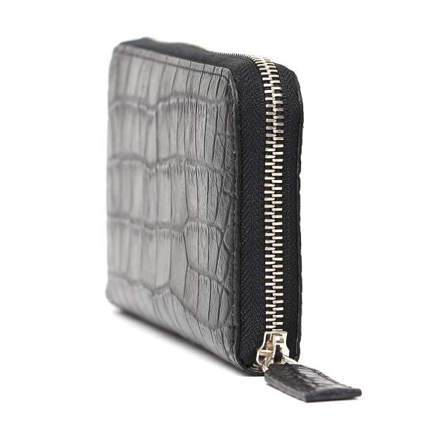 beau dessin（ボーデッサン） クロコ 型押し ラウンドファスナー 長