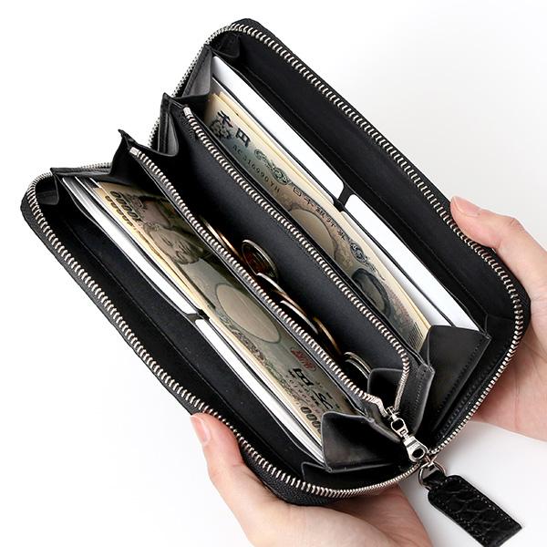 beau dessin クロコ 型押し ラウンドファスナー 長財布 メンズ beau dessin クロコ 型押し ラウンドファスナー 長財布 メンズ