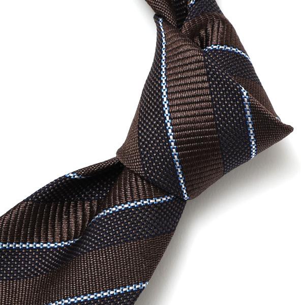 【未使用】フランコスパダ　ダークブラウン ソリッド　シルク　ネクタイ Franco Spada（フランコスパダ） ネクタイ ビジネス 8cm幅 国産 シルク