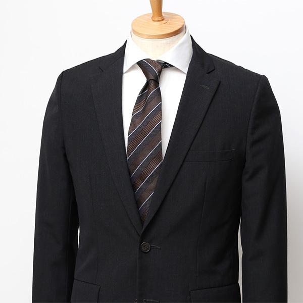 【未使用】フランコスパダ　ダークブラウン ソリッド　シルク　ネクタイ Franco Spada（フランコスパダ） ネクタイ ビジネス 8cm幅 国産 シルク