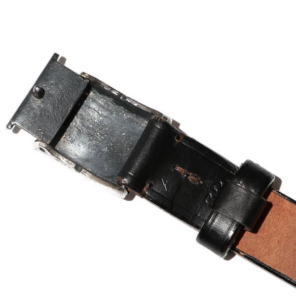 バックルベルト 本革 UKサドルレザー 35mm 真鍮バックル 太め ブラック