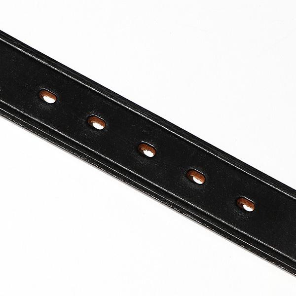 バックルベルト 本革 UKサドルレザー 35mm 真鍮バックル 太め ブラック