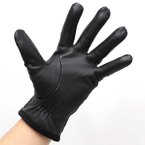 KURODA（クロダ） 羊革×リモンタナイロン 手袋 ブラック 黒 黒色