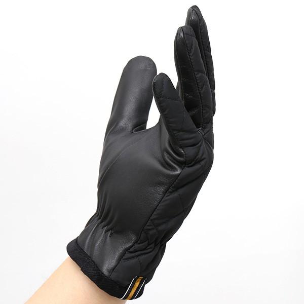 KURODA（クロダ） 羊革×リモンタナイロン 手袋 ブラック 黒 黒色