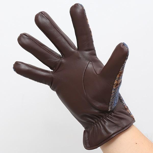 ブリティッシュウール 手袋 メンズ 本革 レザー スマートフォン対応 スマホ ブルー ネイビー 青色 手袋 グローブ KURODA(クロダ) | KURODA | 01