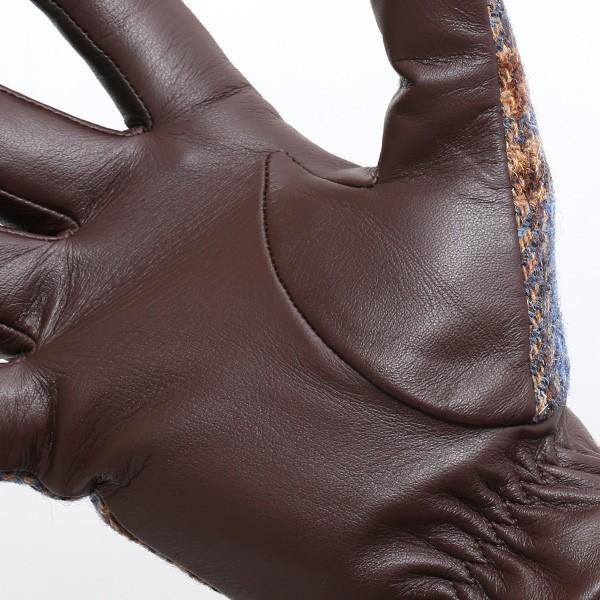 ブリティッシュウール 手袋 メンズ 本革 レザー スマートフォン対応 スマホ ブルー ネイビー 青色 手袋 グローブ KURODA(クロダ) | KURODA | 05