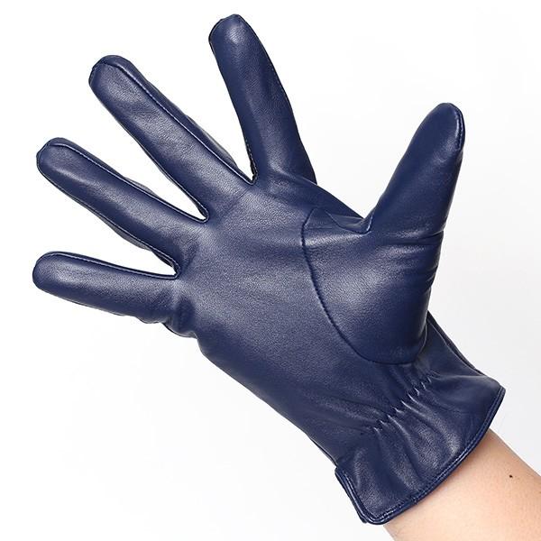 KURODA（クロダ） 手袋 革 メンズ スマホ対応 ブルー ネイビー 青色