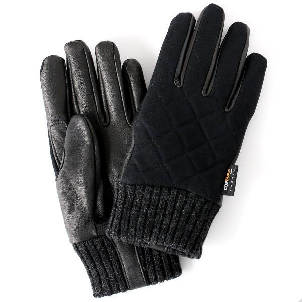 ナイロン グローブ スマホ対応 クロダ コーデュラナイロン ブラック 黒 黒色 メンズ ブランド 手袋 革 84 以上節約