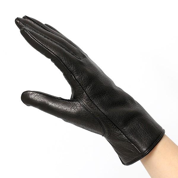 KURODA（クロダ） 手袋 レディース ブランド 本革 カシミア ブラック