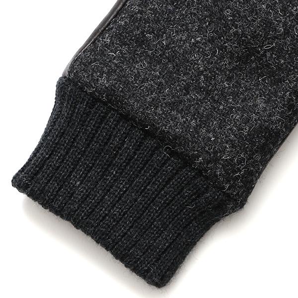ハリスツイード 手袋 レディース スマホ対応  グレー グレイ 灰色 Harris Tweed 日本製 革 女性 カシミヤ | HARRIS TWEED | 08