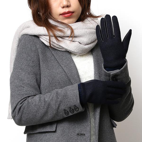 HARRIS TWEED（ハリスツイード） 手袋 レディース スマホ対応 ブルー