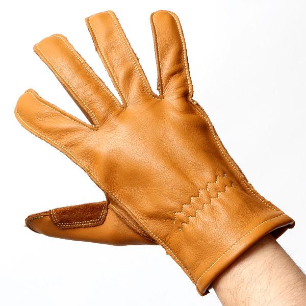 キャンプ 手袋 耐熱 革手袋 作業用 メンズ イエロー 黄色 耐熱グローブ アウトドア ペレック(PELLEK) KURODA(クロダ) | KURODA | 03