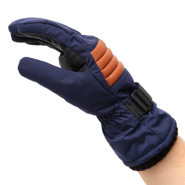 キャンプ 手袋 防寒 防水 スマホ操作可能 オシャレ ブルー ネイビー 青色 裏起毛 登山 バイク 自転車 冬 アウトドア 作業用 | KURODA | 02