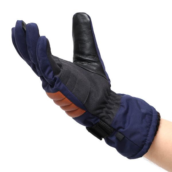 キャンプ 手袋 防寒 防水 スマホ操作可能 オシャレ ブルー ネイビー 青色 裏起毛 登山 バイク 自転車 冬 アウトドア 作業用 | KURODA | 04