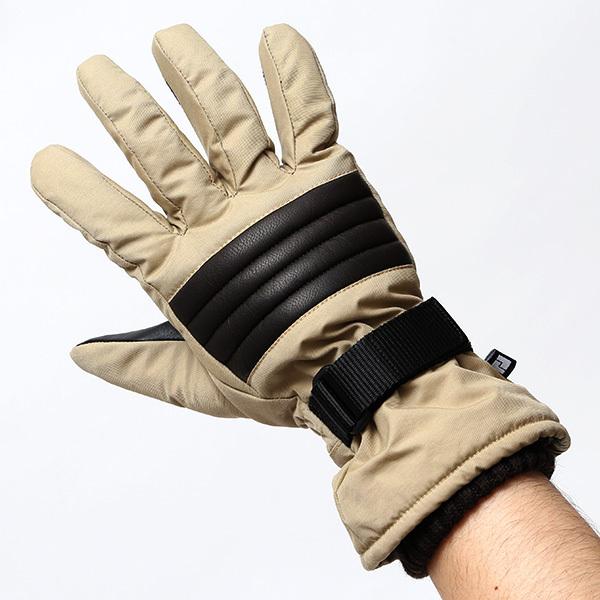 キャンプ 手袋 防寒 防水 スマホ操作可能 オシャレ ベージュ 肌色 裏起毛 登山 バイク 自転車 冬 アウトドア 作業用 | KURODA | 03
