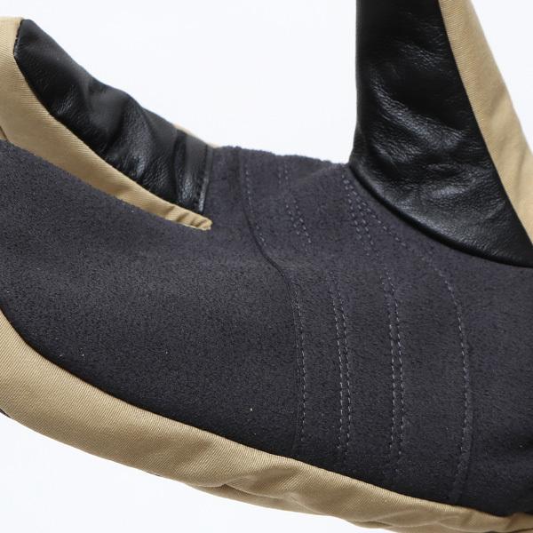 手袋 キャンプ アウトドア 防寒 スマホ操作可能 タッチパネル ミトン ベージュ 肌色 メンズ 温かい 裏起毛 防水 防風 グローブ | KURODA | 05