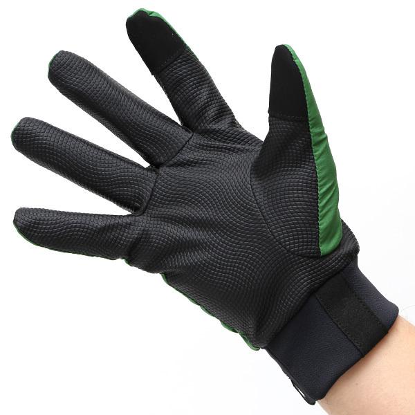 自転車 手袋 防寒 メンズ スマホ対応 サイクリング グローブ グリーン