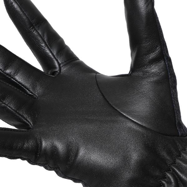 手袋 メンズ カノニコ社 イタリア製 スーツ生地 手袋 グレー グレイ 灰色 本革 男性 ブランド | KURODA | 05