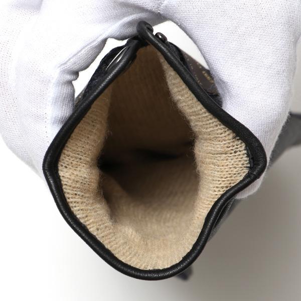 手袋 メンズ カノニコ社 イタリア製 スーツ生地 手袋 グレー グレイ 灰色 本革 男性 ブランド | KURODA | 09