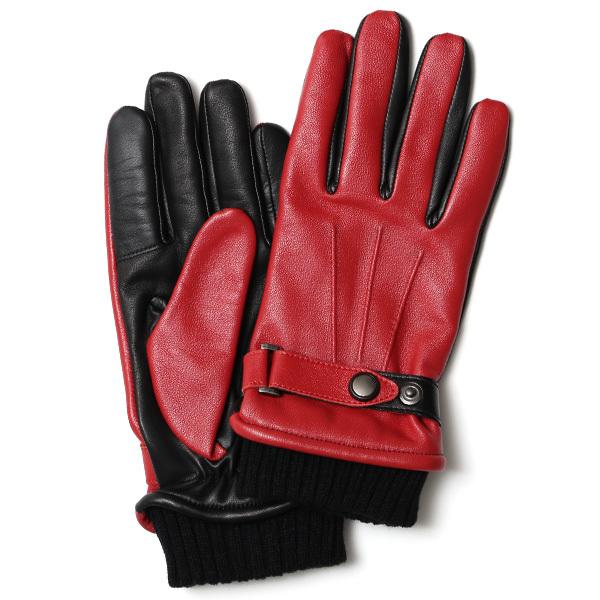 直販クリアランス 仔羊革 本革 手袋 メンズ スマホ対応 レッド ワイン 赤色 日本メーカー 大阪購入 Www Superavila Com