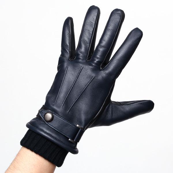 KURODA（クロダ） 仔羊革 本革 手袋 メンズ スマホ対応 ブルー