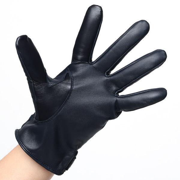 美品☆メンズ☆手袋☆ネイビー☆ブルー☆グラデーション☆シープスキン☆ KURODA（クロダ） 本革 高級 三本山 手袋 メンズ ブルー ネイビー 青色