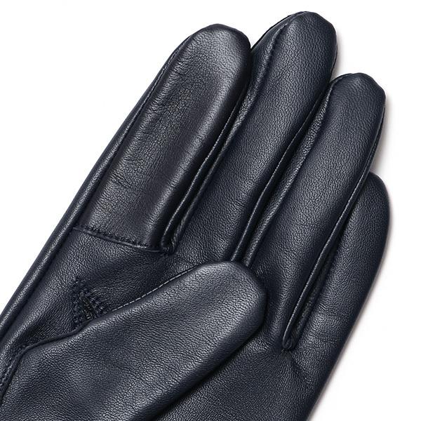 KURODA（クロダ） 本革 高級 三本山 手袋 メンズ ブルー ネイビー 青色