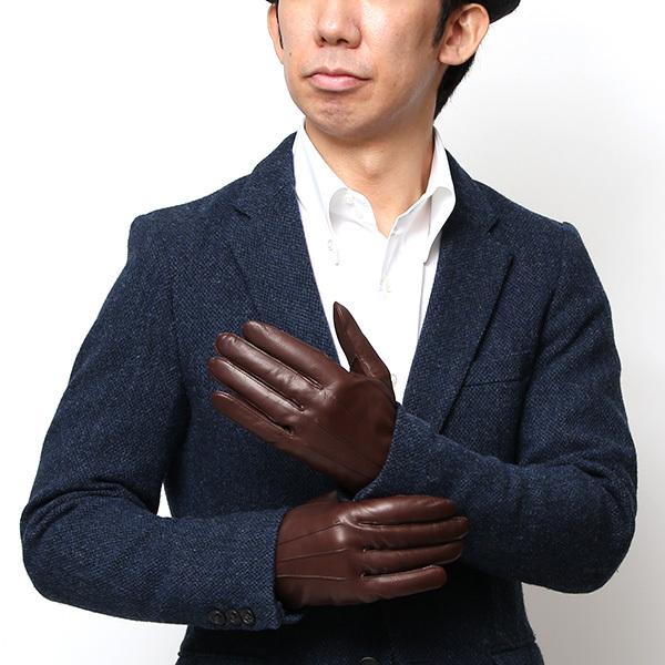 KURODA（クロダ） イタリア製 仔羊革 メンズ カシミヤ100％ 手袋