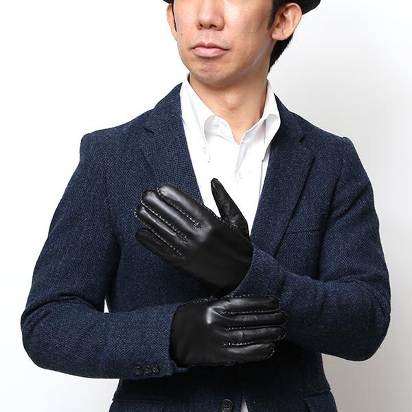 本革 メンズ 手袋 ブラック 黒 黒色 ギフト | KURODA | 10