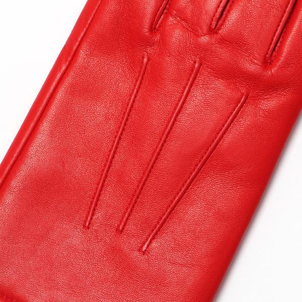 手袋 メンズ カシミヤ裏地 国産 本革 レザー レッド ワイン 赤色 KURODA(クロダ) | KURODA | 08