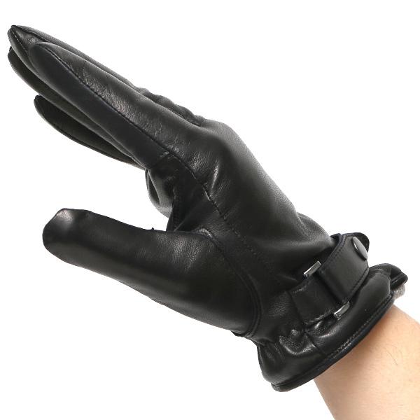 KURODA（クロダ） 手袋 メンズ レザー スマホ対応 イタリーラム