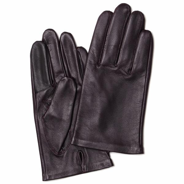 【スマホ対応】 手袋 メンズ レザー グローブ 冬 パープル 紫色 革手袋 シンプル 防寒 紳士 プレゼント ギフト | KURODA